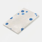 Post-it® Aquarelle bleu marine pois nautiques (Incliné)