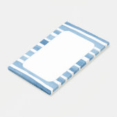 Post-it® Aquarelle bleu rayures nautiques. La plage (Incliné)