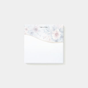 Post-it® Aquarelle Bleu rose Floral Post it Notes