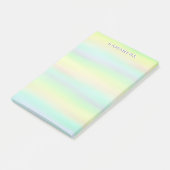 Post-it® Aquarelle bleu vert jaune pastel nom personnalisé (Incliné)