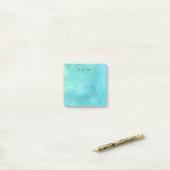 Post-it® Aquarelle bleue (Sur un bureau)