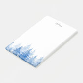 Post-it® Aquarelle bleue Arbres À feuillage persistant (Incliné)