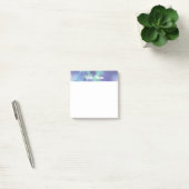 Post-it® Aquarelle bleue verte customisée (Bureau)