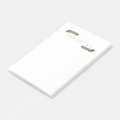 Post-it® Aquarelle Boho Feather | Nom personnalisé (Incliné)