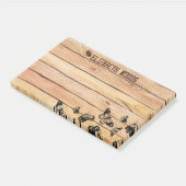 Post-it® Aquarelle Bois rustique avec Papillons Ajouter un  (Incliné)