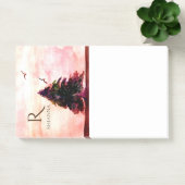Post-it® Aquarelle Botanique Arbre Rose Or Abstrait (Bureau)