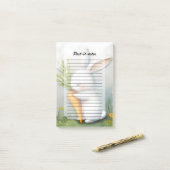 Post-it® Aquarelle Bunny Happy Harvest (Sur un bureau)