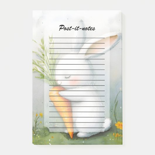 Post-it® Aquarelle Bunny Happy Harvest (Devant)