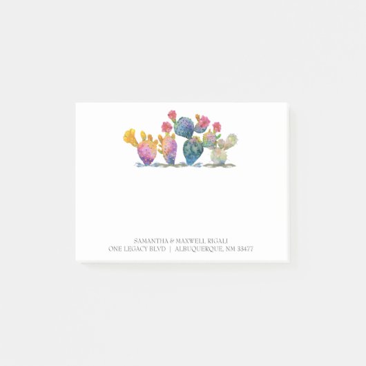 Post-it® Aquarelle Cactus Notes personnalisées Stick (Devant)