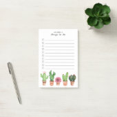 Post-it® Aquarelle Cactus Succulents Flore Blush (Bureau)