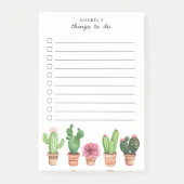 Post-it® Aquarelle Cactus Succulents Flore Blush (Devant)