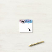 Post-it® aquarelle chat design personnalisé post-it note (Sur un bureau)