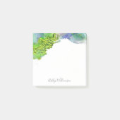 Post-it® Aquarelle, chic vert moderne bleu & aqua (Devant)