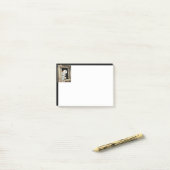 Post-it® Aquarelle Chouette Oiseau dans la fenêtre (Sur un bureau)