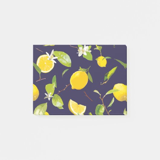 Post-it® Aquarelle Citron et Feuilles 10 (Devant)