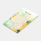 Post-it® Aquarelle Citron Orange Lime Botanique Cuisine (Incliné)