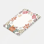 Post-it® Aquarelle Citrouille et feuilles d'automne (Incliné)