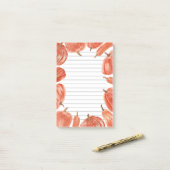 Post-it® Aquarelle Citrouilles thème automne  (Sur un bureau)