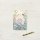 Post-it® Aquarelle Colibri et rose (Sur un bureau)