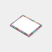 Post-it® Aquarelle colorée beignets avec Motif d'arrosage (Incliné)