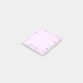 Post-it® Aquarelle colorée Fleur Nom personnalisé (Incliné)