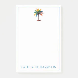 Post-it® Aquarelle colorée Palm Tree personnalisé