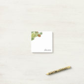 Post-it® Aquarelle cônes de la branche de pin vert (Sur un bureau)