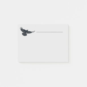 Post-it® Aquarelle Corneille Oiseau Nature Art de la faune