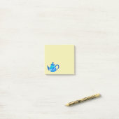 Post-it® Aquarelle couleur bleu teapot (Sur un bureau)