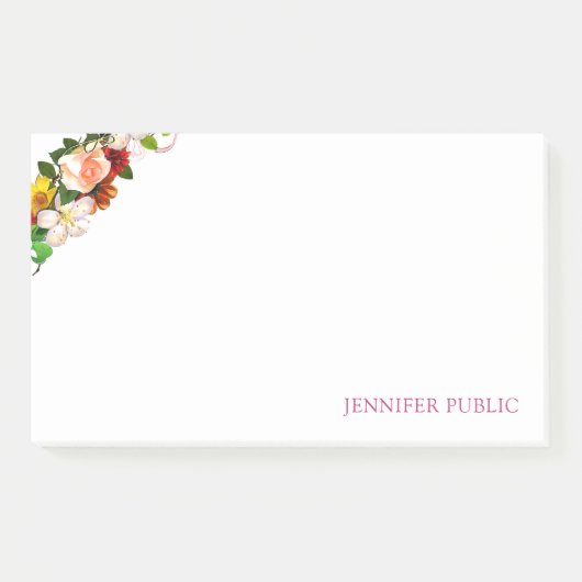 Post-it® Aquarelle couleur créative Floral Modèle Chic (Devant)