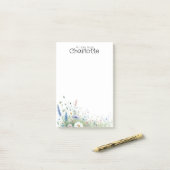 Post-it® Aquarelle couleur marguerite nom (Sur un bureau)