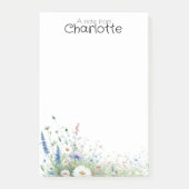 Post-it® Aquarelle couleur marguerite nom (Devant)