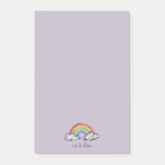 Post-it® Aquarelle Cute Arc-En-Ciel Et Nuages