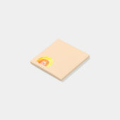 Post-it® Aquarelle d'amour arc-en-ciel orange (Incliné)