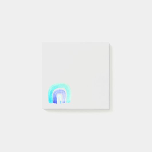 Post-it® Aquarelle d'amour bleu arc-en-ciel (Devant)