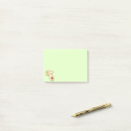 Post-it® Aquarelle d'Avocado simple  (Sur un bureau)
