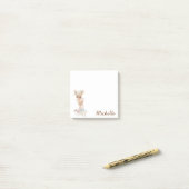 Post-it® Aquarelle de cerf doux Floral (Sur un bureau)
