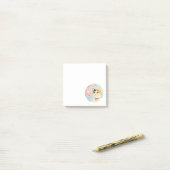 Post-it® Aquarelle de chat et de fleurs de cerisier de (Sur un bureau)