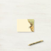 Post-it® Aquarelle de chat Tabby Tabby Coeur rose (Sur un bureau)