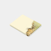 Post-it® Aquarelle de chat Tabby Tabby Coeur rose (Incliné)