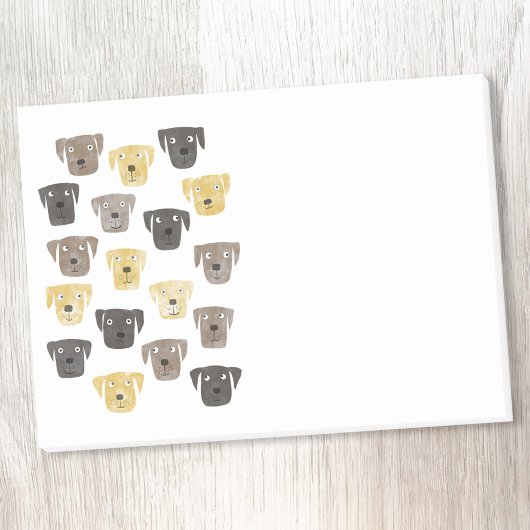 Post-it® Aquarelle de chien de trieuse du Labrador