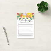 Post-it® Aquarelle de Citrus Mariage botanique (Bureau)