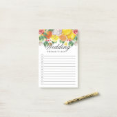 Post-it® Aquarelle de Citrus Mariage botanique (Sur un bureau)