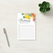 Post-it® Aquarelle de Citrus Mariage botanique (Bureau)