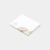 Post-it® Aquarelle de couleur florale de la pelouse de rose (Incliné)