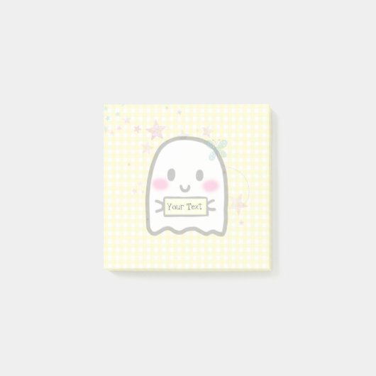 Post-it® Aquarelle de fille Yellow Ghost Nom Notes (Devant)