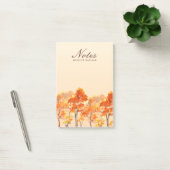 Post-it® Aquarelle de la forêt d'automne Oranges (Bureau)