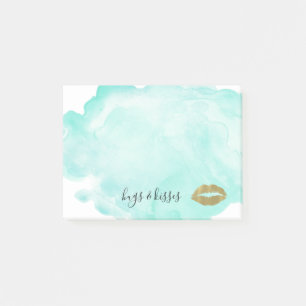 Post-it® Aquarelle de la menthe de Glam Or