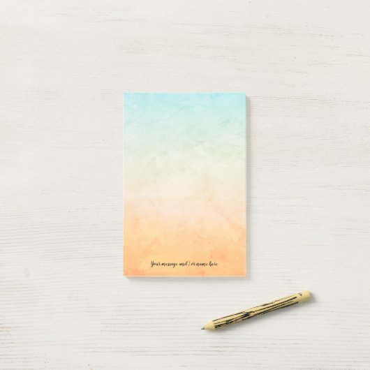 Post-it® Aquarelle de message (Sur un bureau)