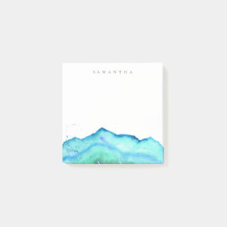 Post-it® Aquarelle de montagne | Notes post-it de nom perso
